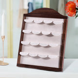 Maxbell Jewelry Display Rack Dangle Earrings Tabletop Earring Holder Stand Organizer Deep Brown Beige