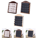 Maxbell Jewelry Display Rack Dangle Earrings Tabletop Earring Holder Stand Organizer Deep Brown Beige