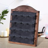 Maxbell Jewelry Display Rack Dangle Earrings Tabletop Earring Holder Stand Organizer Deep Brown Gray