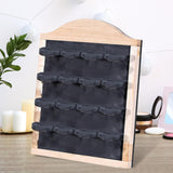 Maxbell Jewelry Display Rack Dangle Earrings Tabletop Earring Holder Stand Organizer Log Color Gray