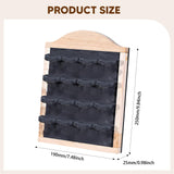 Maxbell Jewelry Display Rack Dangle Earrings Tabletop Earring Holder Stand Organizer Log Color Gray