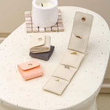 Maxbell 3Pcs Travel Jewelry Roll up Organizers Women Lady Container Small Rings Case