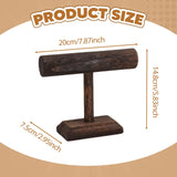 Maxbell Bracelet Holder Stable Desktop Bracelet Organizer for Hair Bands Bangle Shop 1 Layer Short Dark brown