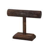 Maxbell Bracelet Holder Stable Desktop Bracelet Organizer for Hair Bands Bangle Shop 1 Layer Short Dark brown