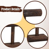 Maxbell Bracelet Holder Stable Desktop Bracelet Organizer for Hair Bands Bangle Shop 1 Layer Short Dark brown