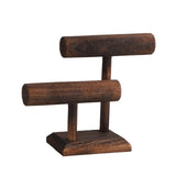 Maxbell Bracelet Holder Stable Desktop Bracelet Organizer for Hair Bands Bangle Shop 2 Layers Dark brown