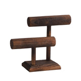 Maxbell Bracelet Holder Stable Desktop Bracelet Organizer for Hair Bands Bangle Shop 2 Layers Dark brown