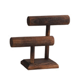 Maxbell Bracelet Holder Stable Desktop Bracelet Organizer for Hair Bands Bangle Shop 2 Layers Dark brown