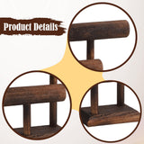 Maxbell Bracelet Holder Stable Desktop Bracelet Organizer for Hair Bands Bangle Shop 2 Layers Dark brown