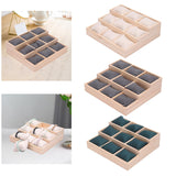 Maxbell Watch Tray Display Box Wood Necklace Display Tray for Bracelets Gifts Drawer Beige