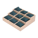 Maxbell Watch Tray Display Box Wood Necklace Display Tray for Bracelets Gifts Drawer Dark Green