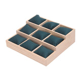 Maxbell Watch Tray Display Box Wood Necklace Display Tray for Bracelets Gifts Drawer Dark Green