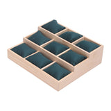 Maxbell Watch Tray Display Box Wood Necklace Display Tray for Bracelets Gifts Drawer Dark Green