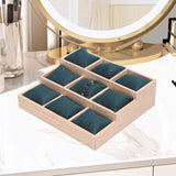Maxbell Watch Tray Display Box Wood Necklace Display Tray for Bracelets Gifts Drawer Dark Green