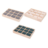 Maxbell Watch Jewelry Box Father Day Gifts Multifunctional 12 Slot Watch Travel Case Gray Pillow