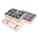 Maxbell Watch Jewelry Box Father Day Gifts Multifunctional 12 Slot Watch Travel Case Gray Pillow