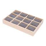 Maxbell Watch Jewelry Box Father Day Gifts Multifunctional 12 Slot Watch Travel Case Gray Pillow