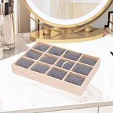 Maxbell Watch Jewelry Box Father Day Gifts Multifunctional 12 Slot Watch Travel Case Gray Pillow