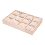 Maxbell Watch Jewelry Box Father Day Gifts Multifunctional 12 Slot Watch Travel Case Beige White Pillow