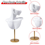 Maxbell Jewelry Mannequin Bust Jewelry Display Stand for Selling Retail Shop White