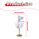 Maxbell Jewelry Mannequin Bust Jewelry Display Stand for Selling Retail Shop White