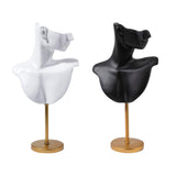 Maxbell Jewelry Mannequin Bust Jewelry Display Stand for Selling Retail Shop White
