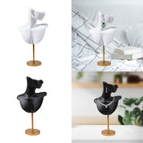 Maxbell Jewelry Mannequin Bust Jewelry Display Stand for Selling Retail Shop White