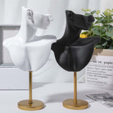 Maxbell Jewelry Mannequin Bust Jewelry Display Stand for Selling Retail Shop White