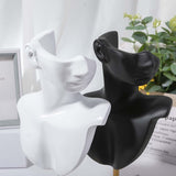 Maxbell Jewelry Mannequin Bust Jewelry Display Stand for Selling Retail Shop White