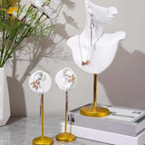 Maxbell Jewelry Mannequin Bust Jewelry Display Stand for Selling Retail Shop White