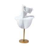 Maxbell Jewelry Mannequin Bust Jewelry Display Stand for Selling Retail Shop White