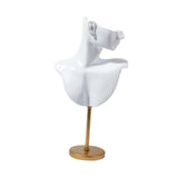 Maxbell Jewelry Mannequin Bust Jewelry Display Stand for Selling Retail Shop White