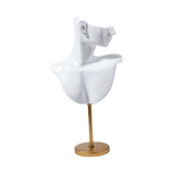 Maxbell Jewelry Mannequin Bust Jewelry Display Stand for Selling Retail Shop White