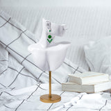 Maxbell Jewelry Mannequin Bust Jewelry Display Stand for Selling Retail Shop White