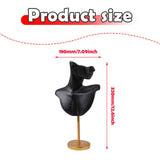 Maxbell Jewelry Mannequin Bust Jewelry Display Stand for Selling Retail Shop Black