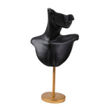 Maxbell Jewelry Mannequin Bust Jewelry Display Stand for Selling Retail Shop Black