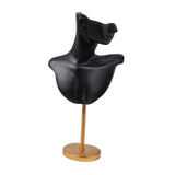 Maxbell Jewelry Mannequin Bust Jewelry Display Stand for Selling Retail Shop Black