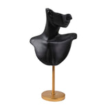 Maxbell Jewelry Mannequin Bust Jewelry Display Stand for Selling Retail Shop Black