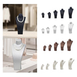 Maxbell Necklace Bust Display Stand Home Organization Shop Necklace Mannequin Holder 8cmx4.5cmx14cm Black