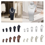 Maxbell Necklace Bust Display Stand Home Organization Shop Necklace Mannequin Holder 8cmx4.5cmx14cm Black