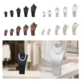 Maxbell Necklace Bust Display Stand Home Organization Shop Necklace Mannequin Holder 8cmx4.5cmx14cm Black