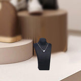 Maxbell Necklace Bust Display Stand Home Organization Shop Necklace Mannequin Holder 8cmx4.5cmx14cm Black