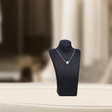 Maxbell Necklace Bust Display Stand Home Organization Shop Necklace Mannequin Holder 8cmx4.5cmx14cm Black