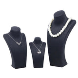 Maxbell Necklace Bust Display Stand Home Organization Shop Necklace Mannequin Holder 10.5cmx6.5cmx20cm Black