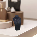 Maxbell Necklace Bust Display Stand Home Organization Shop Necklace Mannequin Holder 10.5cmx6.5cmx20cm Black