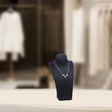 Maxbell Necklace Bust Display Stand Home Organization Shop Necklace Mannequin Holder 10.5cmx6.5cmx20cm Black