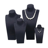 Maxbell Necklace Bust Display Stand Home Organization Shop Necklace Mannequin Holder 14cmx7cmx27cm Black