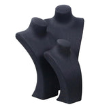 Maxbell Necklace Bust Display Stand Home Organization Shop Necklace Mannequin Holder 14cmx7cmx27cm Black