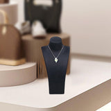 Maxbell Necklace Bust Display Stand Home Organization Shop Necklace Mannequin Holder 14cmx7cmx27cm Black