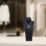 Maxbell Necklace Bust Display Stand Home Organization Shop Necklace Mannequin Holder 14cmx7cmx27cm Black